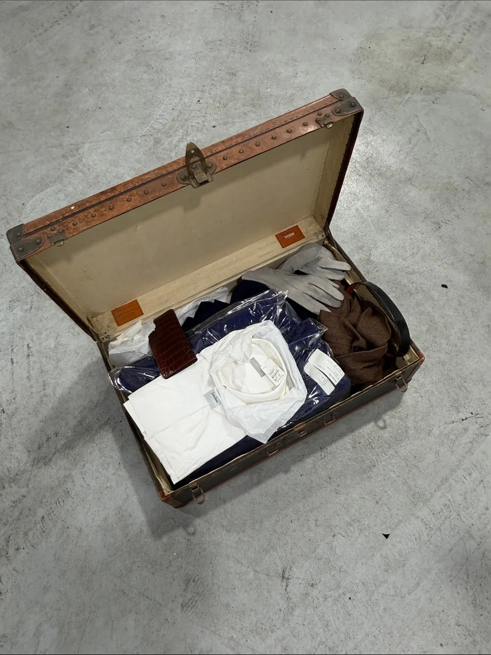 Louis Vuitton Black and Brown Vintage Storage Trunk